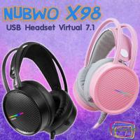ราคา หูฟังเกมมิ่ง Usb Virtual 7.1 Gaming Headphone Nubwo X98 ดำ ชมพู (3427216206)