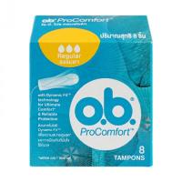 ราคา O.B. Pro Comfort Regular ผ้าอนามัย แบบสอด ขนาดปกติ สำหรับวันมาปกติ - มามาก จำนวน 8 ชิ้น 03248 (944850583)