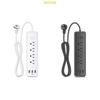 ราคา Iwo Surge Protector Power Strip 4 AC-Outlets 3 พอร์ต USB 1700Joules สําหรับ Home (26191781085)