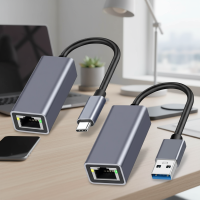 ราคา อะแดปเตอร์ USB 3.0 Type C เป็น Gigabit Ethernet ความเร็ว 1000Mbps พร้อมสาย RJ45 สําหรับ MacBook, PC, Windows (44170602680)