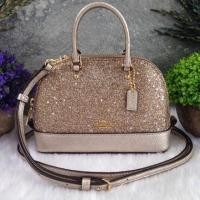 ราคา ❌Sale ‼️ COACH MICRO MINI SIERRA SATCHEL WITH STAR GLITTER (COACH F22891) LIGHT GOLD (5834388276)