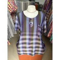 ราคา เสื้อผ้าขาวม้าหมักโคลน คอกลม อกกว้าง 50" (28852361842)