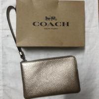 ราคา Coachกระเป๋าคล้องมือสีทอง (2325088348)