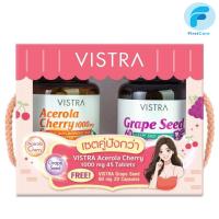 ราคา SET สุดคุ้ม VISTRA Acerola Cherry 1000 mg. (45 เม็ด) + Grape Seed สารสกัดจากเมล็ดองุ่น 60 mg (20 แคปซูล) (28709770477)