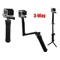 ราคา ไม้เซลฟี่ 3 Way Multi function Folding Monopod Tripod Selfie Stick For Gopro Xiaomi SJcam (1126) (18593035691)
