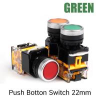 ราคา กดติดปล่อยดับ สวิตซ์ ปุ่ม สวิทช์ปุ่มกด Push Button Switch 1NO 1NC 22mm ( สีเขียว /สีแดง/เหลือง ) (2693310504)