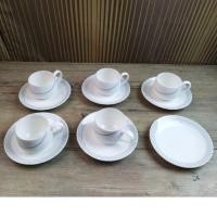 ราคา HOYA CHINA Cup ชุดแก้ว จานรอง ผ่านการใช่งานแล้ว 5 ชุด (19100675502)