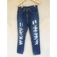 ราคา กางเกงยีนส์ผู้หญิง มือสอง สไตล์ Ripped Jeans รอบเอว30~31 (23431584778)