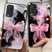 ราคา เคสสีชมพูสําหรับ vivo Y30/i,y31,y33/s/t,y35,y36,y39,y50,y51/a,y55,y66,y67,y72,y76/y9,y265) เคสกระจกนิรภัย (Y9) (44068399535)