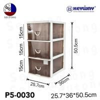 ราคา Keyway ตู้ลิ้นชักใส่รองเท้าAll In One 3 ชั้นรุ่น P5-0030​ (3369025524)