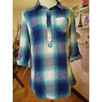 ราคา เสื้อเชิ๊ตลายสก๊อตผู้หญิงนำเข้าแบรนด์แท้Arizona (7256939552)