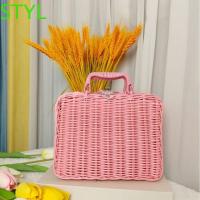 ราคา สไตล์สานกล่องเก็บหวาย,มีหูหิ้วย้อนยุคปิกนิกทอตะกร้า,มัลติฟังก์ชั่ครัวเรือนจําลองงานแต่งงานกระเป๋าเดินทาง . แต่งหน้า (40765395906)