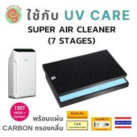 ราคา แผ่นกรองเครื่องฟอกอากาศ UV care รุ่น Super Air Cleaner (7 Stages) UVC-SAC-01 ไส้กรองอากาศ HEPA filter แผ่นคาร์บอน timtec (22176601967)