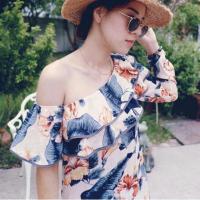 ราคา เดรสยาว เฉียงไหล่ สีชมพู (7315714020)