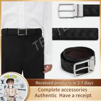 ราคา Authentic Have a receipt Complete accessories Bottega Veneta NEW Men Intrecciato Reversible Belt (28040404497)