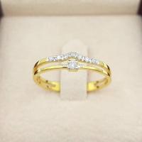 ราคา SK Jewelry แหวนเพชรปีกนกฝั่งเพชร ทองแท้ 9k 37.5% เพชรเกสรแท้ สวยๆ SK-R0002 (6278705108)