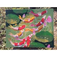 ราคา ภาพวาดติดผนังบนเฟรมผ้าใบ ปลาคราฟ (9907136639)