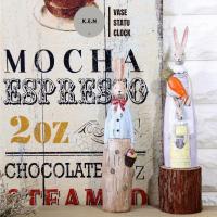 ราคา รูปปั้นตั้งโต๊ะตกแต่งรูปกระต่ายรูปปั้นตกแต่งสไตล์ย้อนยุคสูง 24 ซม. หินคอมโพสิต บางคน (24729601496)