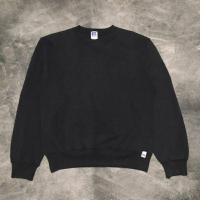 ราคา Vintage 80s Russell Athletic Made In USA Black Faded Blank Crewneck (19790508641)