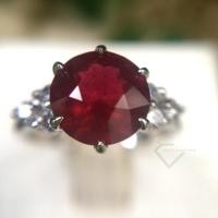 ราคา แหวนทับทิมแท้ ตัวเรือนเงินแท้ 92.5ชุปทองคำขาว (26564341773)