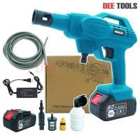 ราคา BONCHI เครื่องฉีดน้ำแรงดันสูงไร้สาย ปืนอัดฉีดน้ำแรงดันสูงไร้สาย ปืนอัดฉีดล้างรถทำความสะอาดพื้น แบต1ก้อน แรงสุด199V สีฟ้า (10438342291)