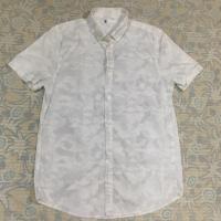 ราคา AIIZ เสื้อเชิ้ต แขนสั้น สีขาว ลายทหาร เบอร์ s #เสื้อมือสอง #AIIZ (2643339686)