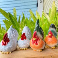 ราคา ตุ๊กตาเซรามิค ตุ๊กตาแต่งสวนกลางแจ้ง ไก่มงคล เสริมดวง ปรับฮวงจุ้ย เซ็ท 2ตัว ไก่แจ้ตัวเมีย ตัวผู้ ตุ๊กตาจัดสวน (25804836637)