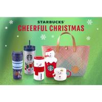 ราคา Starbucks Cheerful Christmas กระเป๋ากระจูด แก้ว Snowman (15309031083)