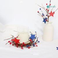 ราคา ดร.เบอิ เทียนรักชาติแหวนพวงหรีดสีแดงสีขาวสีฟ้าดาวผสมประดิษฐ์เบอร์รี่เทียนพวงหรีดมินิเสาเชิงเทียนสําหรับ4ไทยของกรกฎาคมตกแต่งโต๊ะ (29784395983)