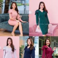ราคา S m l xl มาเพิ่มค่า ✅ ชุดเดรสออกงานแบบดารา (1392564096)