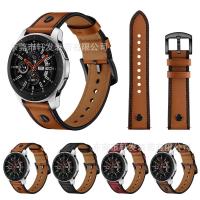 ราคา สายนาฬิกา genuine leather สำหรับ Samsung Galaxy Watch 3/5/Pro/S3/Active/Gear Sport ขนาด 20-22mm สีน้ำตาล ดำ แ |633R5FBH| (40118582107)