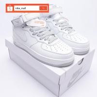 ราคา ♞,♘Nike 100% Original Nike Air Force 1 White High Cut Casual Sneaker Shoes for Women and Men (25210593572)