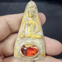 ราคา พระดอยไซเนื้อชินทอง ติดเม็ดพระธาตุ กรุดอยไซ (40468374486)