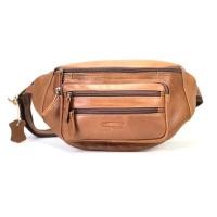 ราคา Chinatown leather :คาดเอวสะพายอกหนังวัวแท้ซิปคู่หน้าสีน้ำตาลแทนฟอกฝาด สายคาดเอวเย็บติดหนังทั้งเส้น (7268623172)