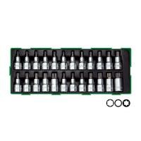 ราคา GTA2414 ชุดลูกบ็อกซ์เดือยหกเหลี่ยม,12แฉก,หัวดาว 1/2" 24ชิ้น TOPTUL 24PCS - 1/2" DR. Bit Socket Set (28065763106)