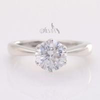 ราคา แหวนเพชรชู แหวนแต่งงาน แหวนคู่ 1 กะรัต เงินแท้ 92.5% ชุบทองคำขาว (18384878591)