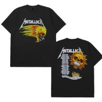 ราคา Metal Rock Style, "METALLICA ", ผ้าฝ้ายแท้ระบายอากาศ, เสื้อยืดพิมพ์ลายวงดนตรีคลาสสิก (40906989493)