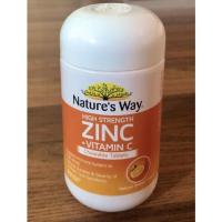 ราคา #Nature Way #เนเจอร์เวย์ #Vitamin C+ Zinc วิตามินซีเข้มข้น&ซิงค์ 60 เม็ด #Nature's Way จากออสเตรเลีย (21351412648)