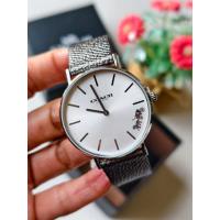 ราคา พร้อมส่ง Sale 3299 นาฬิกา Coach Women's Watch 14503155 หน้าปัด 36 มม หน้าปัดสีเงิน สายหนังสีตะกั่ว หรูหราเลิศมาก (41213231905)