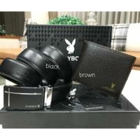 ราคา ❎❎หมดติดจองจ้า❎❎PLAYBOY LEATHER BELT & WALLET VALUE PACK แท้%<<outlet>> (992190507)