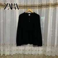 ราคา เสื้อยืด LONG SLEEVE ZARA HENLEY COLLAR (42605724225)
