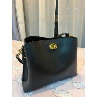 ราคา ของแท้ กระเป๋า Coach Willow Shoulder สีดำ (26722437031)
