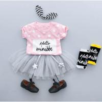 ราคา ชุดเด็กน่ารัก เสื้อแขนสั้น ลายจุด hello minibbc สีชมพู พร้อมกระโปรงชีฟอง (1461814632)