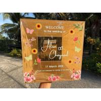 ราคา กล่องใสใส่ซองงานแต่ง ข้อความตกแต่งสกรีน UV ภาพสี (27724639725)