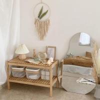 ราคา ชั้นวางไม้ยางพาราอเนกประสงค์ 2 ชั้น - Aroma.candle &decor (26740036631)