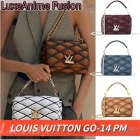 ราคา หลุยส์ วิตตอง Louis Vuitton LV GO-14PM กระเป๋าถือผู้หญิง ขนาด 14 PM กระเป๋าสะพายข้าง สายโซ่ กระเป๋าสะพายข้างแบบไขว้ (41155165150)