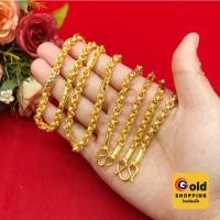 ราคา สร้อยคอทองลายผ่าหวายคั่นมะรุม ความยาว 20, 24 นิ้ว เทียบเท่า 3 บาท ทองชุบ ทองปลอม พร้อมส่ง (27953497386)