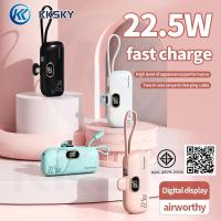 ราคา KKSKY แบตสำรอง 10000mAh Mini Powerbank ชาร์จเร็ว พาวเวอร์แบงค์ มินิ พกพา Type-C/IP (26426644056)