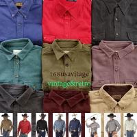 ราคา เสื้อเชิ้ตแขนยาว ผช เสื้อเชิ้ตวินเทจ คาวบอย ยีนส์สี มือสอง แบรนด์USA S-5XL 100%cottonผ้านุ่มใส่สบาย (28702590182)