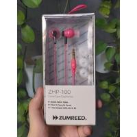 ราคา หูฟัง ZUMREED ZHP-100 ของแท้ Canal Type Earphones สี Pink (4423365080)